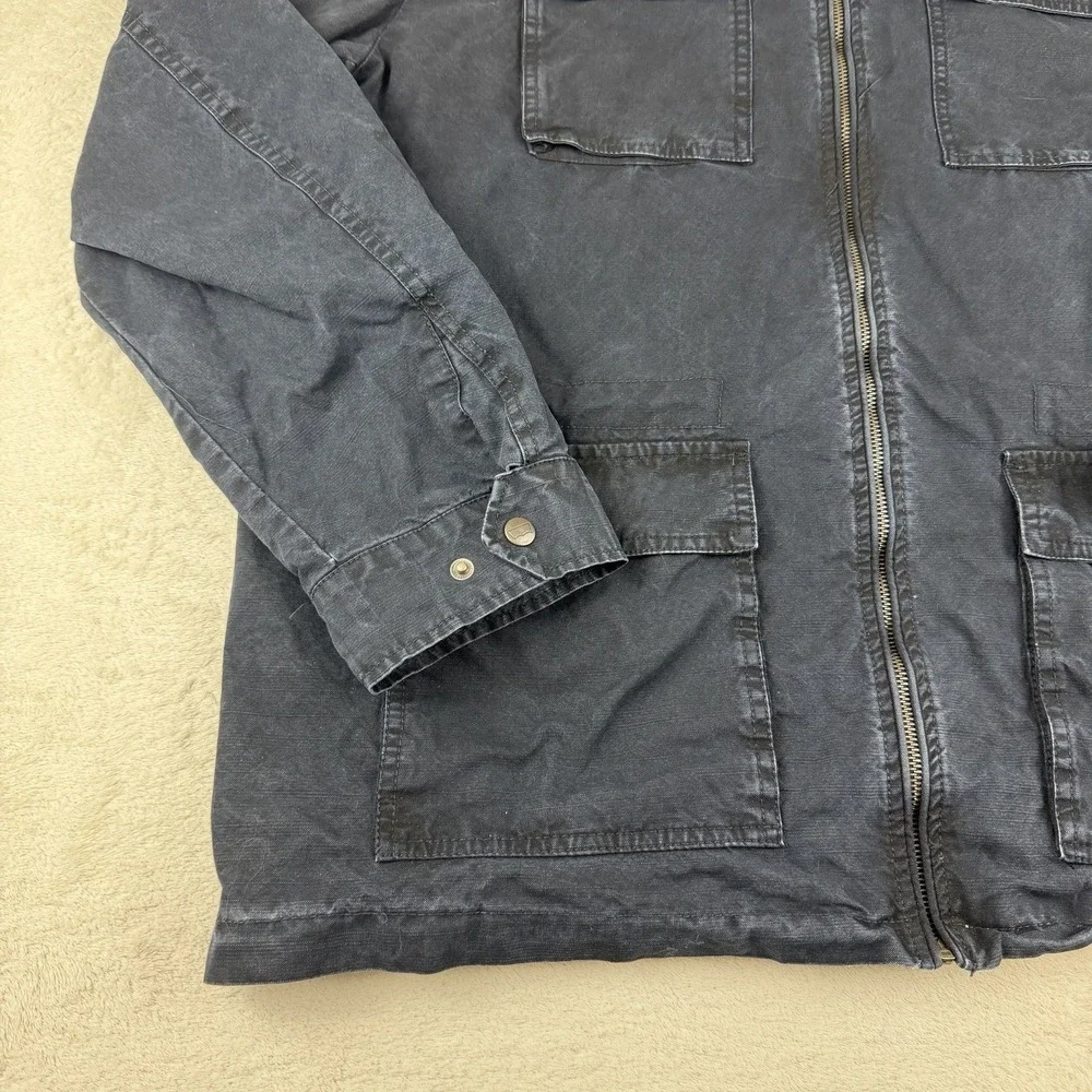 Levi's Utility Field Jacket Mens XL Navy Blue Quilted Coat Military Canvas Chore